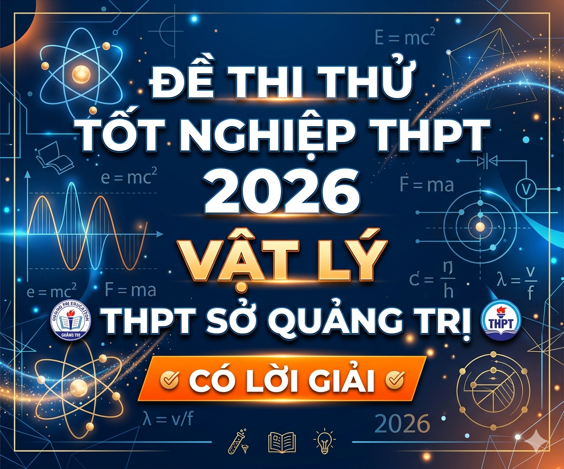 57. Đề thi thử tốt nghiệp THPT 2026 Vật Lý THPT Sở Quảng Trị - Có lời giải
